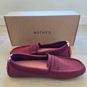 Rothy's The Driver, Merlot Herringbone, Size 10.5
